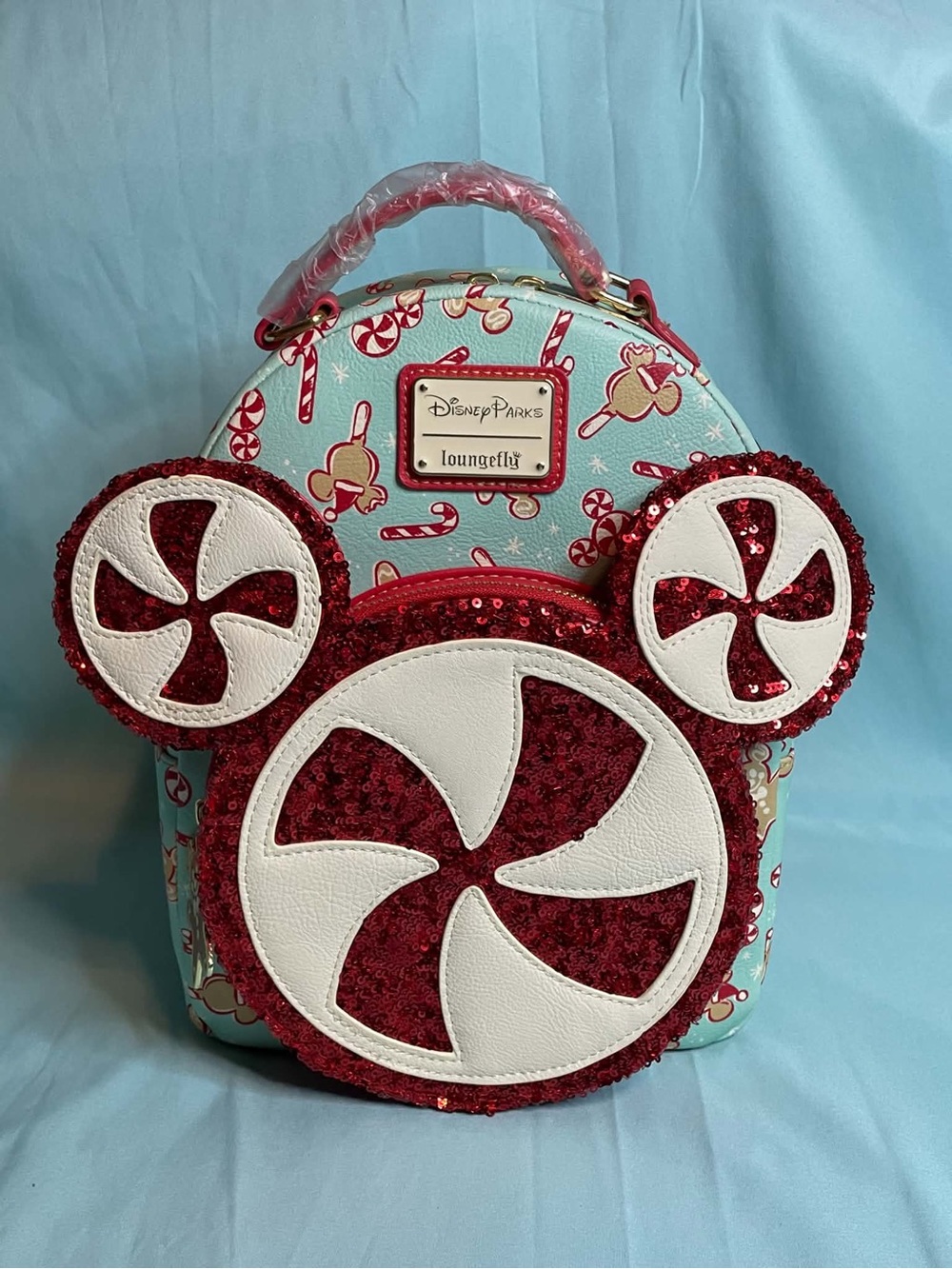 Disney Loungefly Kids Peppermint Mickey Mini Backpack - New with tag